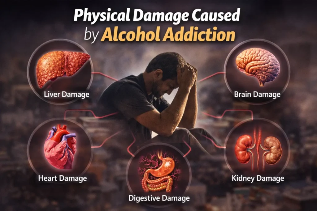 Physical Damage Caused by Alcohol Addiction